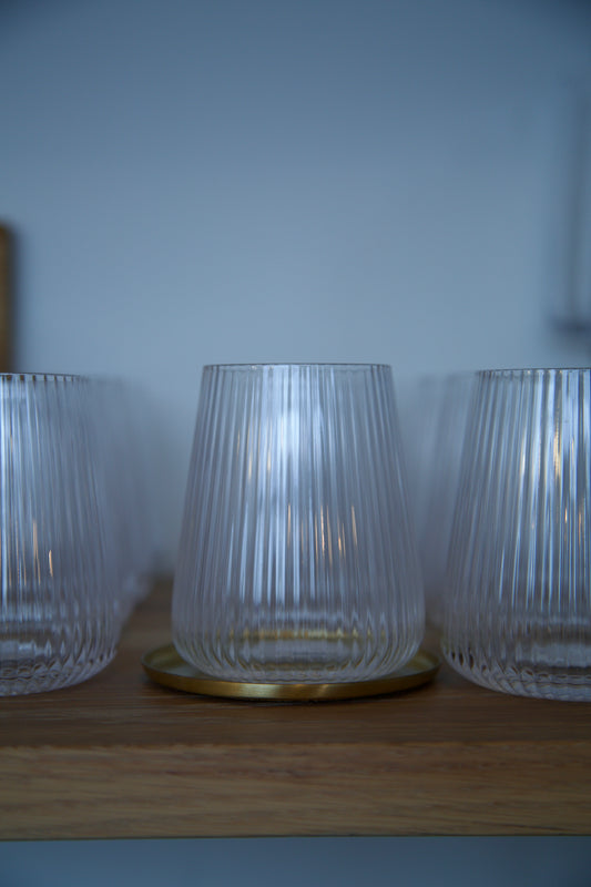 Fluted Stemless Wineglass