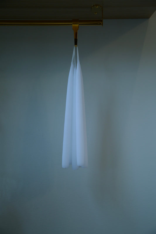 White Danish Taper Candle - 12"