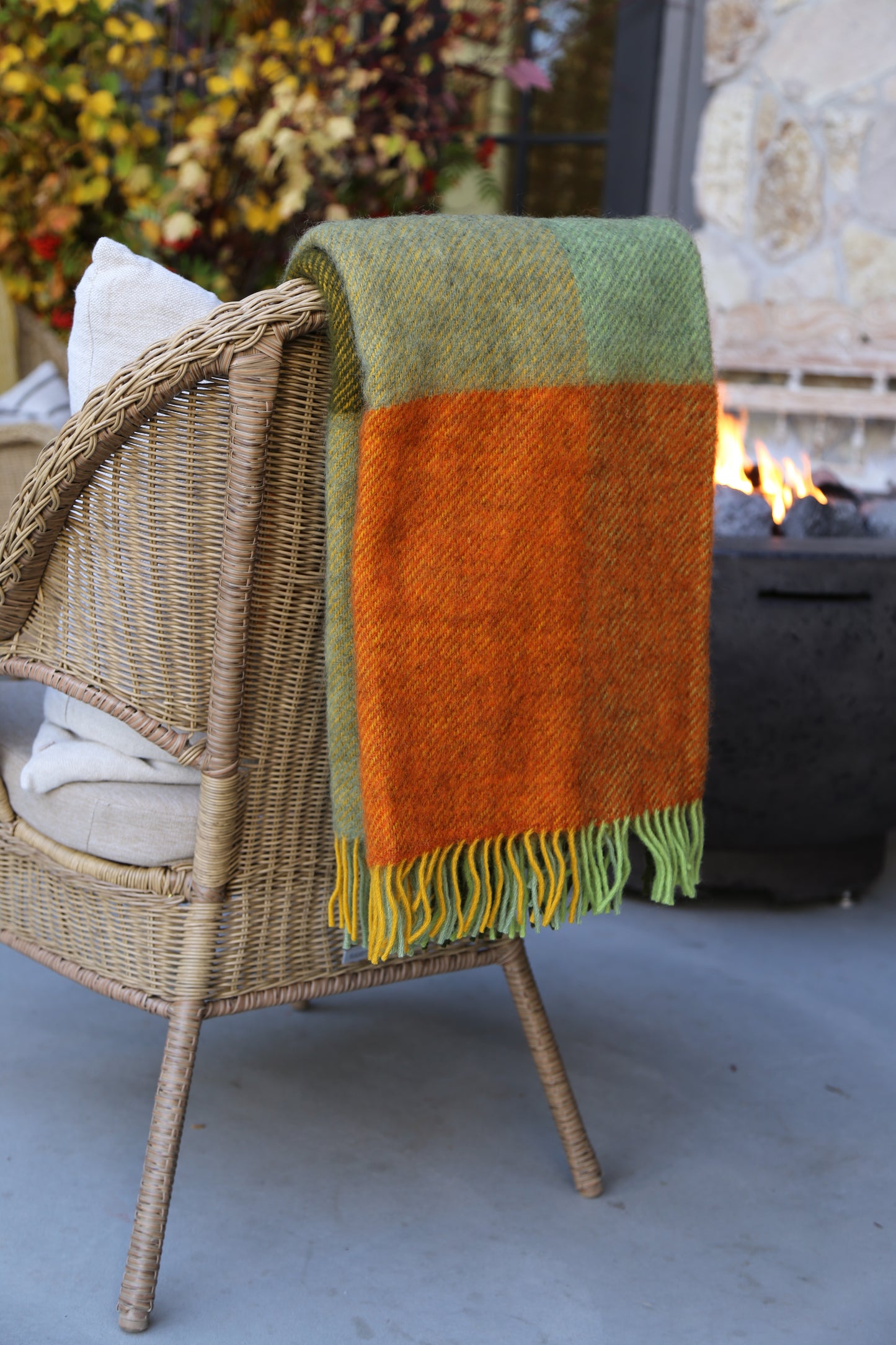 Gotland Throw Check Green