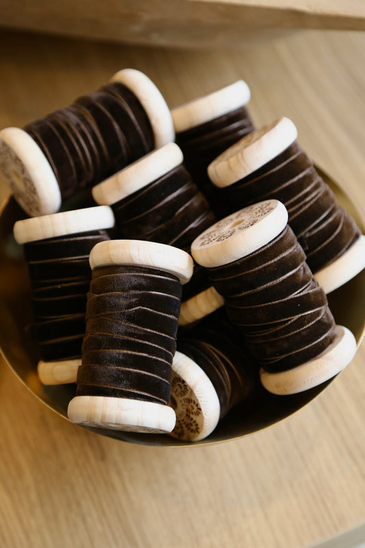 Mocca Velvet Ribbon - 1cm