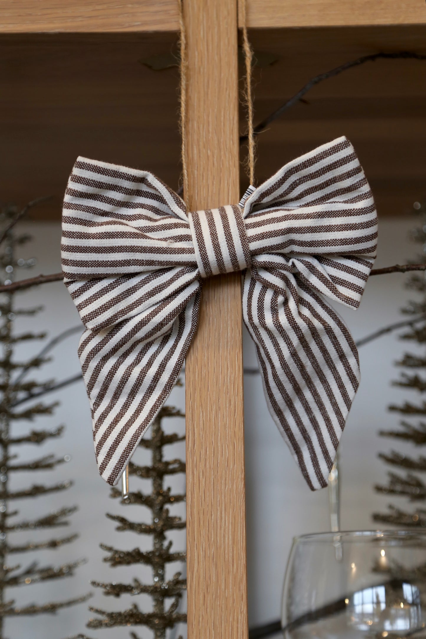 Cotton Canvas Stripe Bow