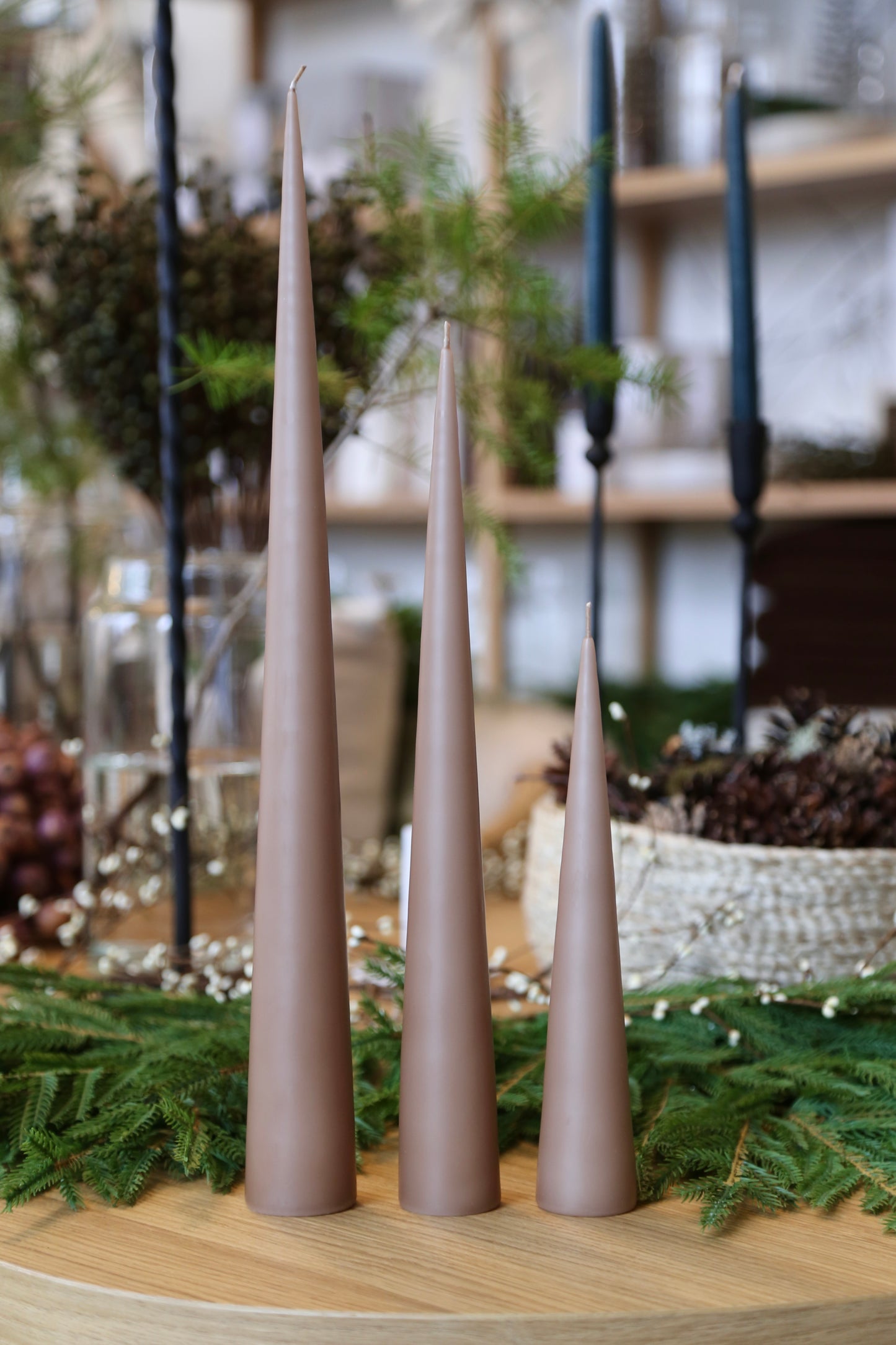 Cone Candle - Soft Clay