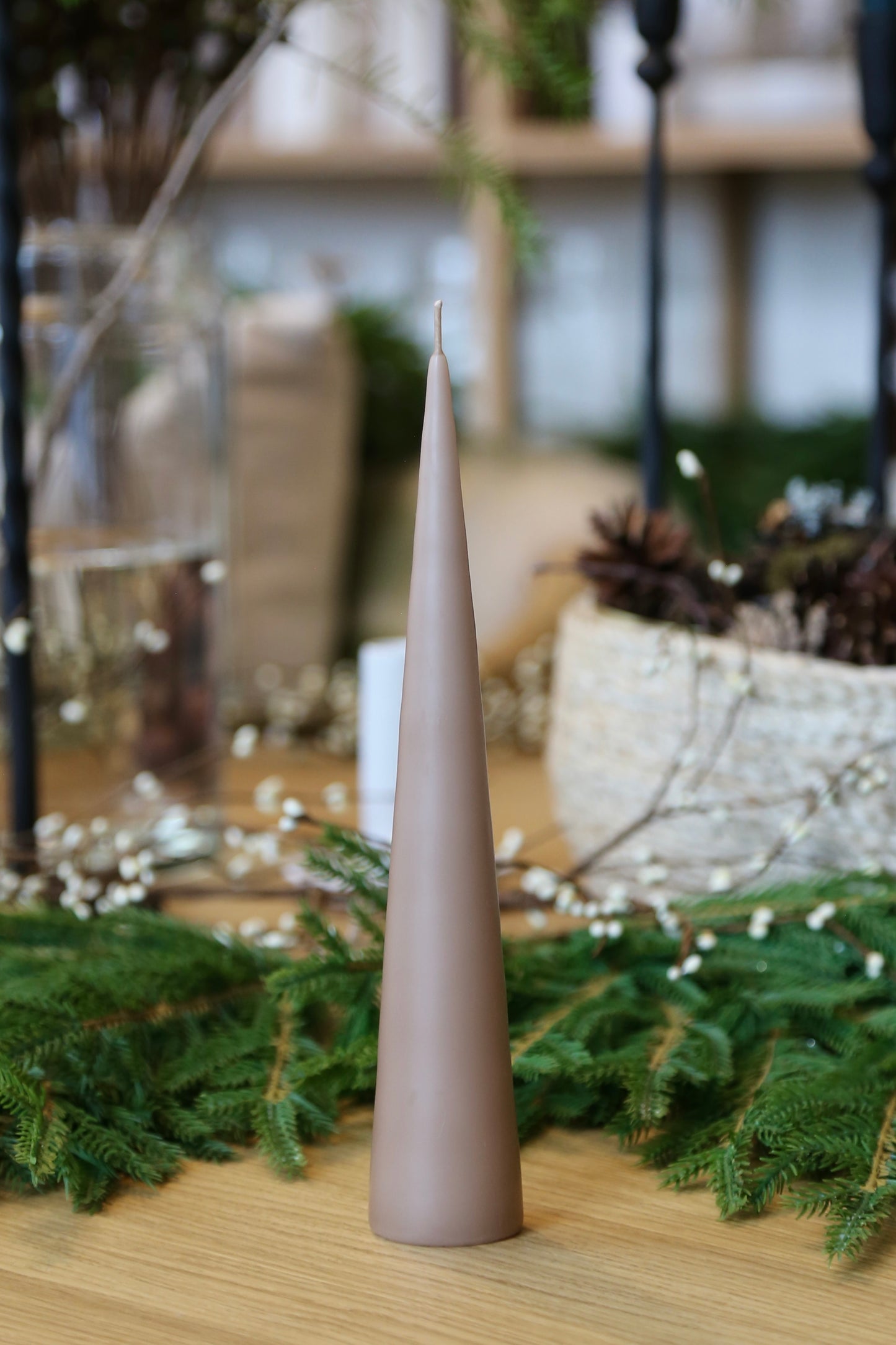 Cone Candle - Soft Clay