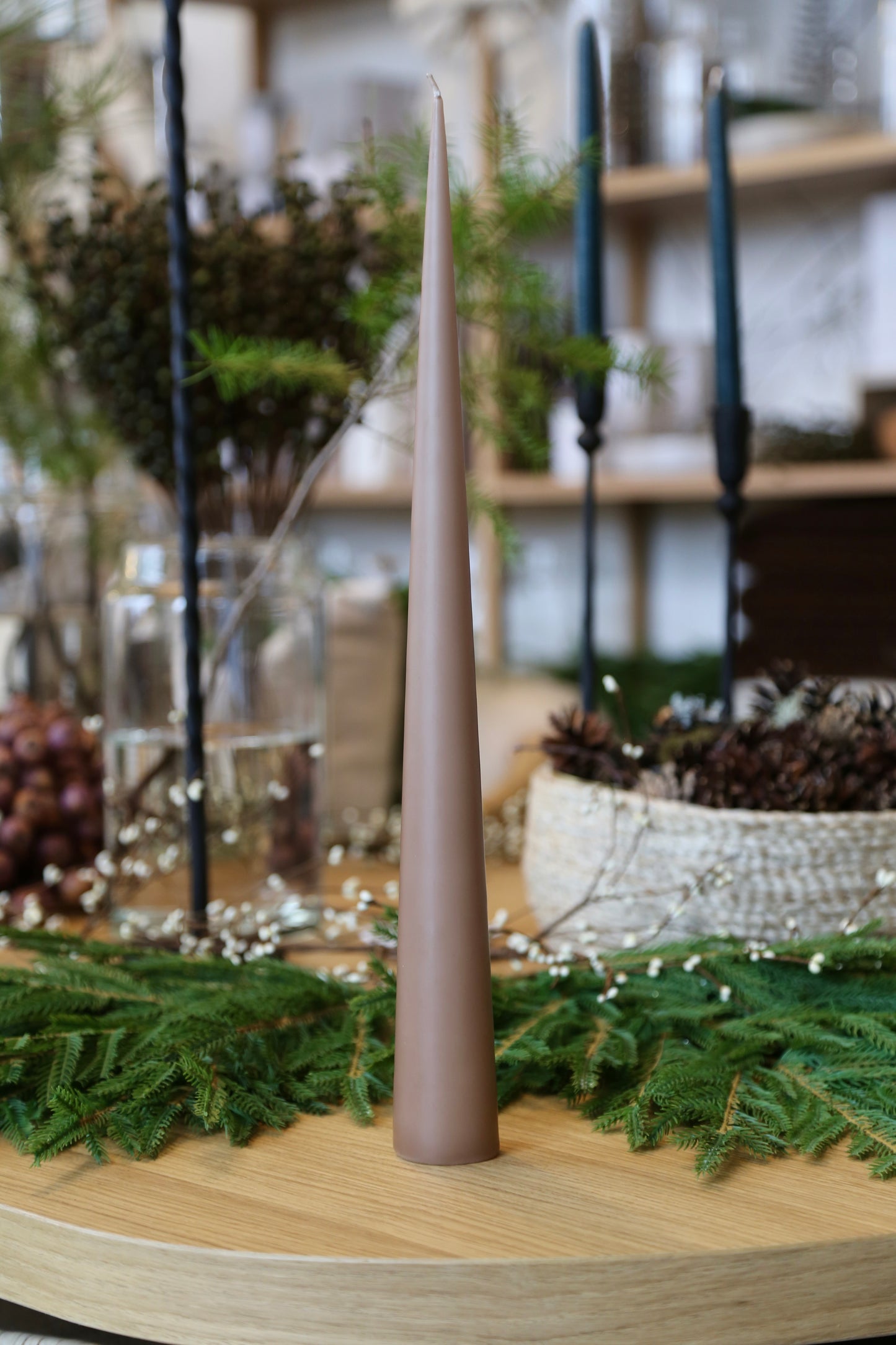 Cone Candle - Soft Clay