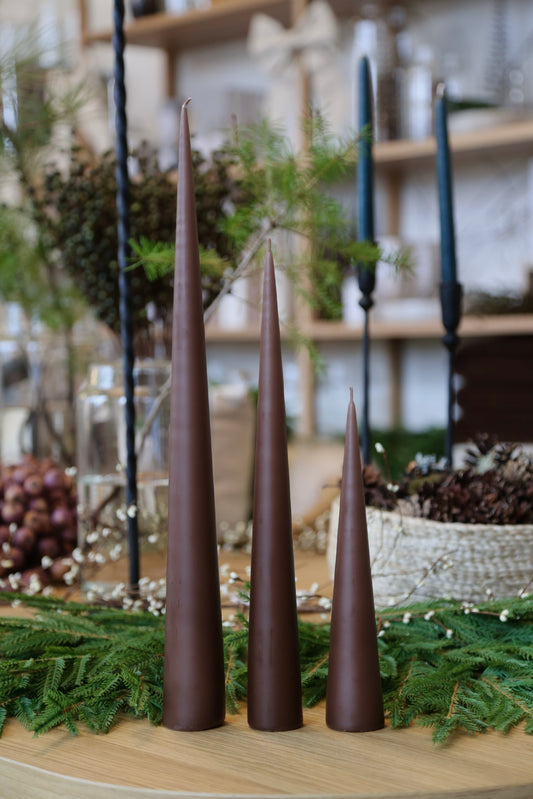 Cone Candle - Hazelnut