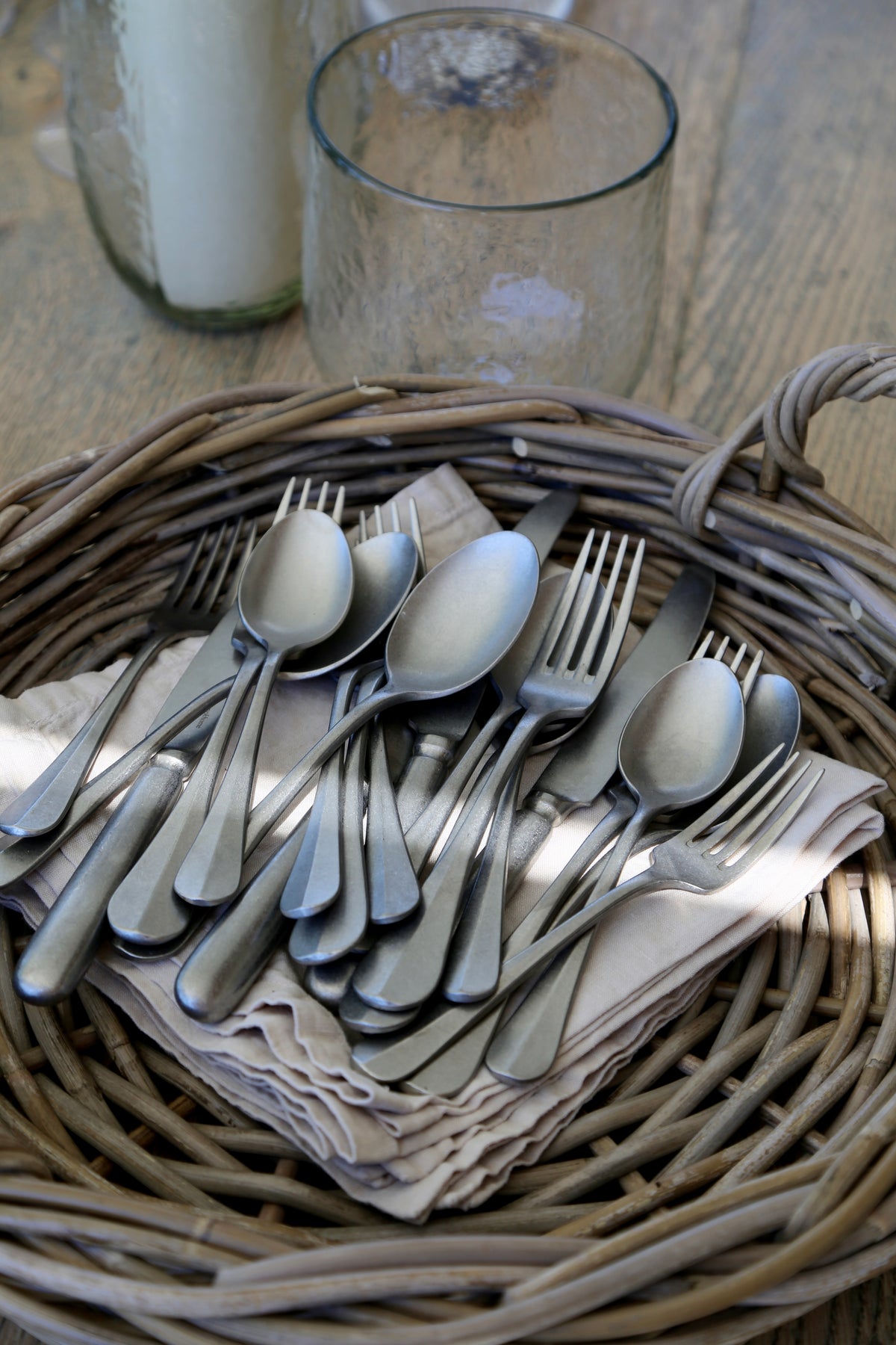 Stainless Steel Matte Flatware - Set of 5