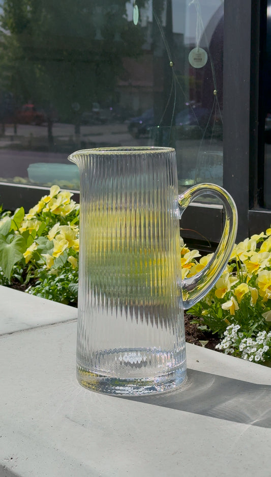 Fluted Glass Jug