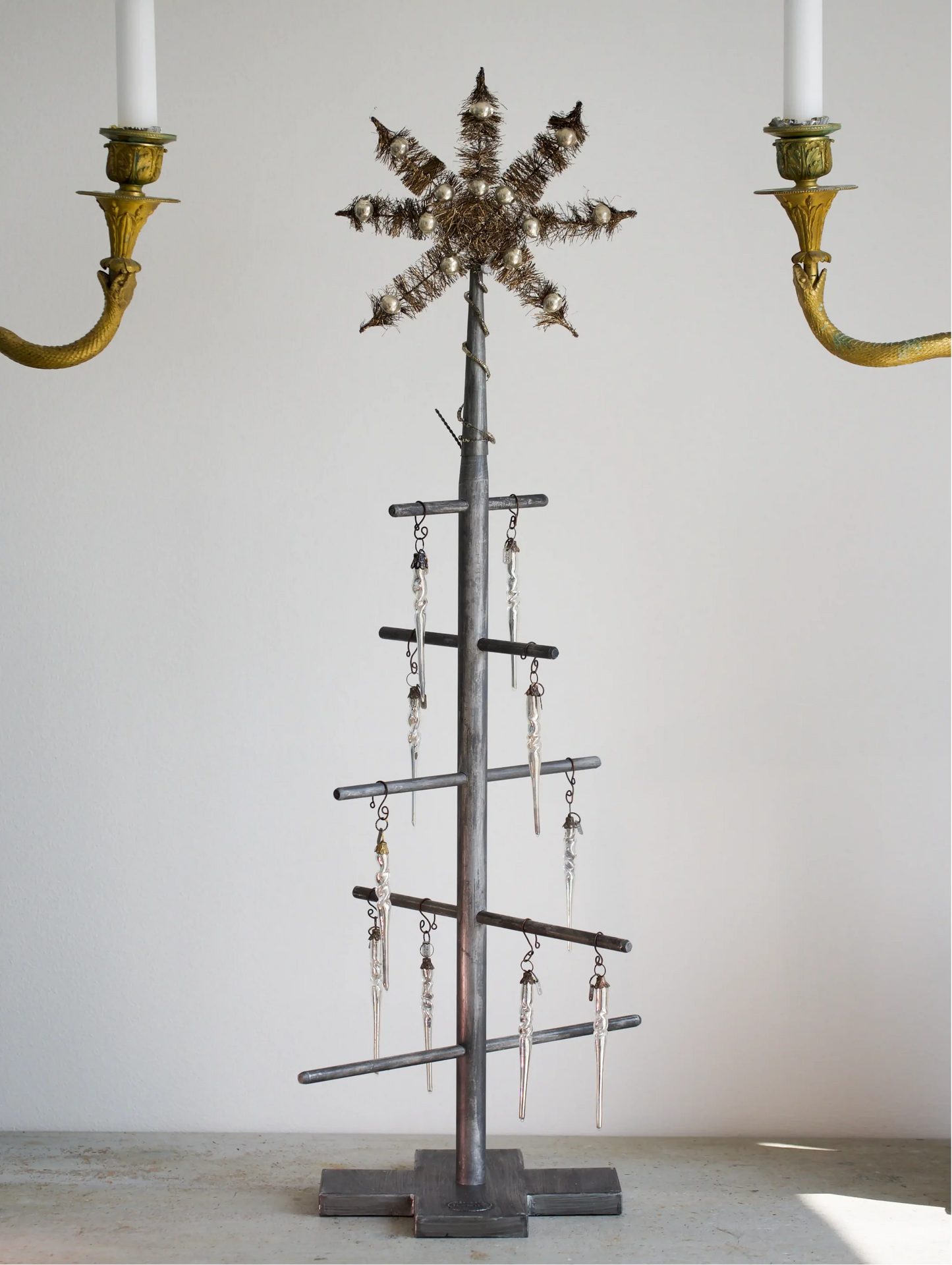 Mouth-blown Twisted Glass Icicle