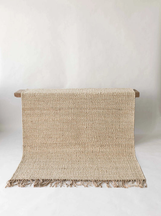 Hemp Tassle Rug - Bleached
