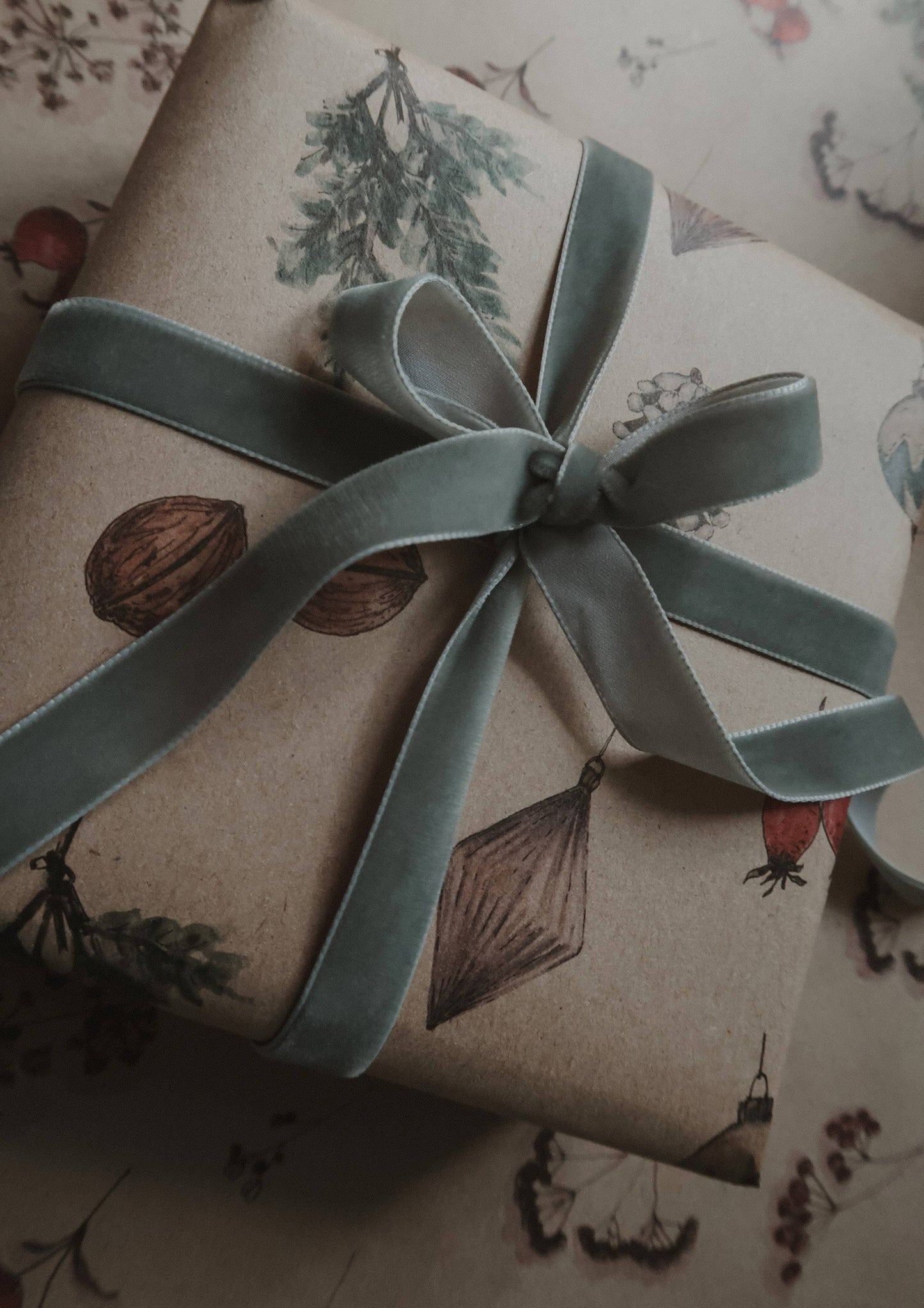 Christmas Kraft Wrapping Paper - Set of 3