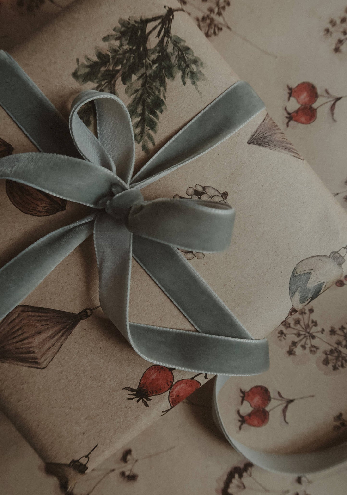 Christmas Kraft Wrapping Paper - Set of 3