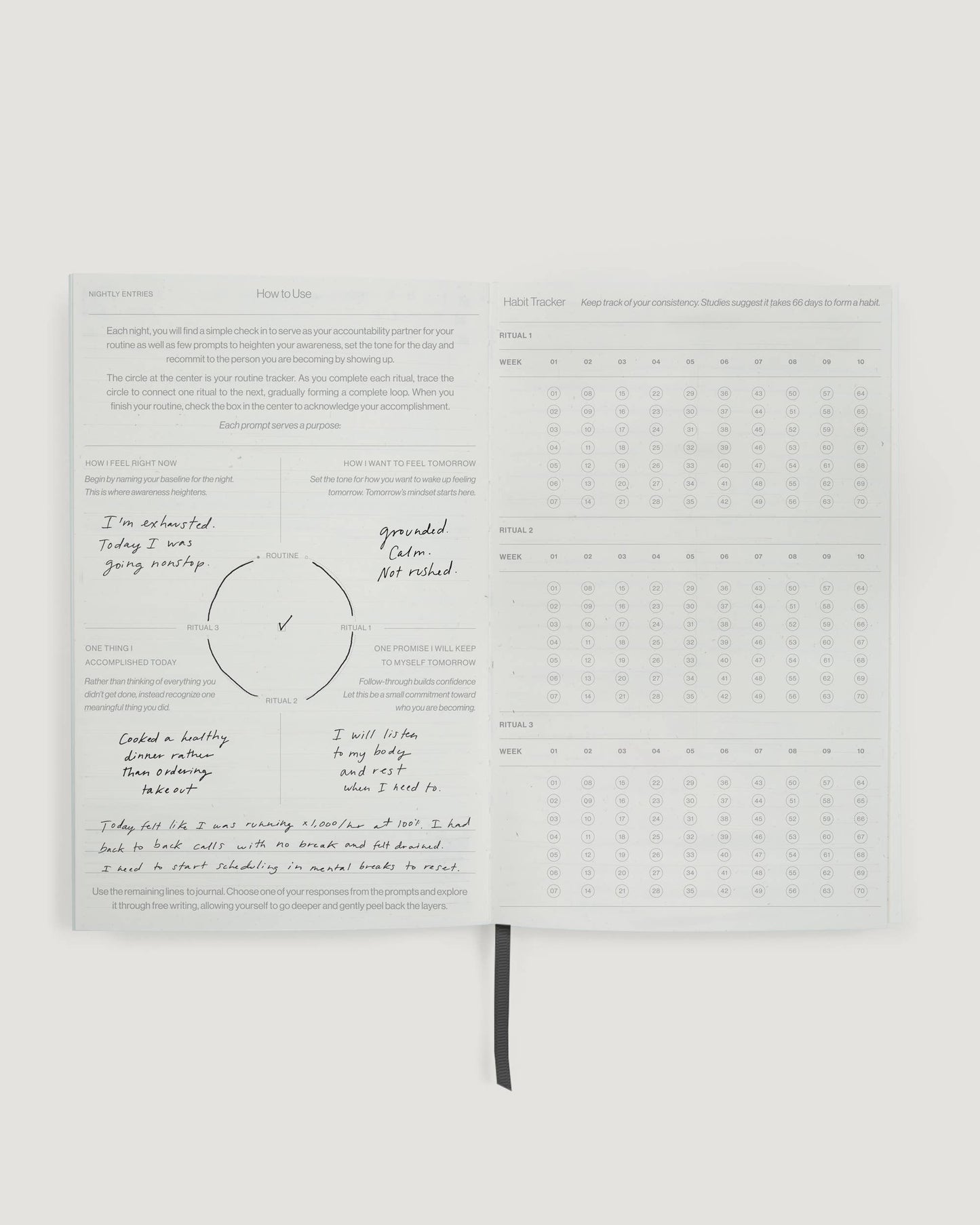 night routine journal