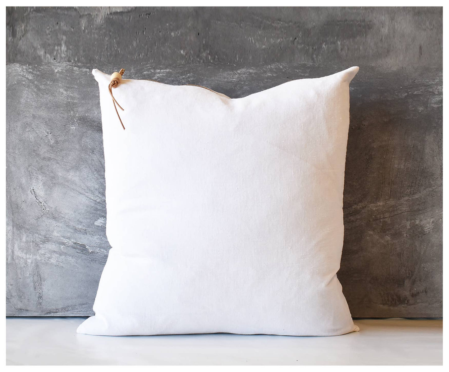 Off-White Linen Lumbar Pillow