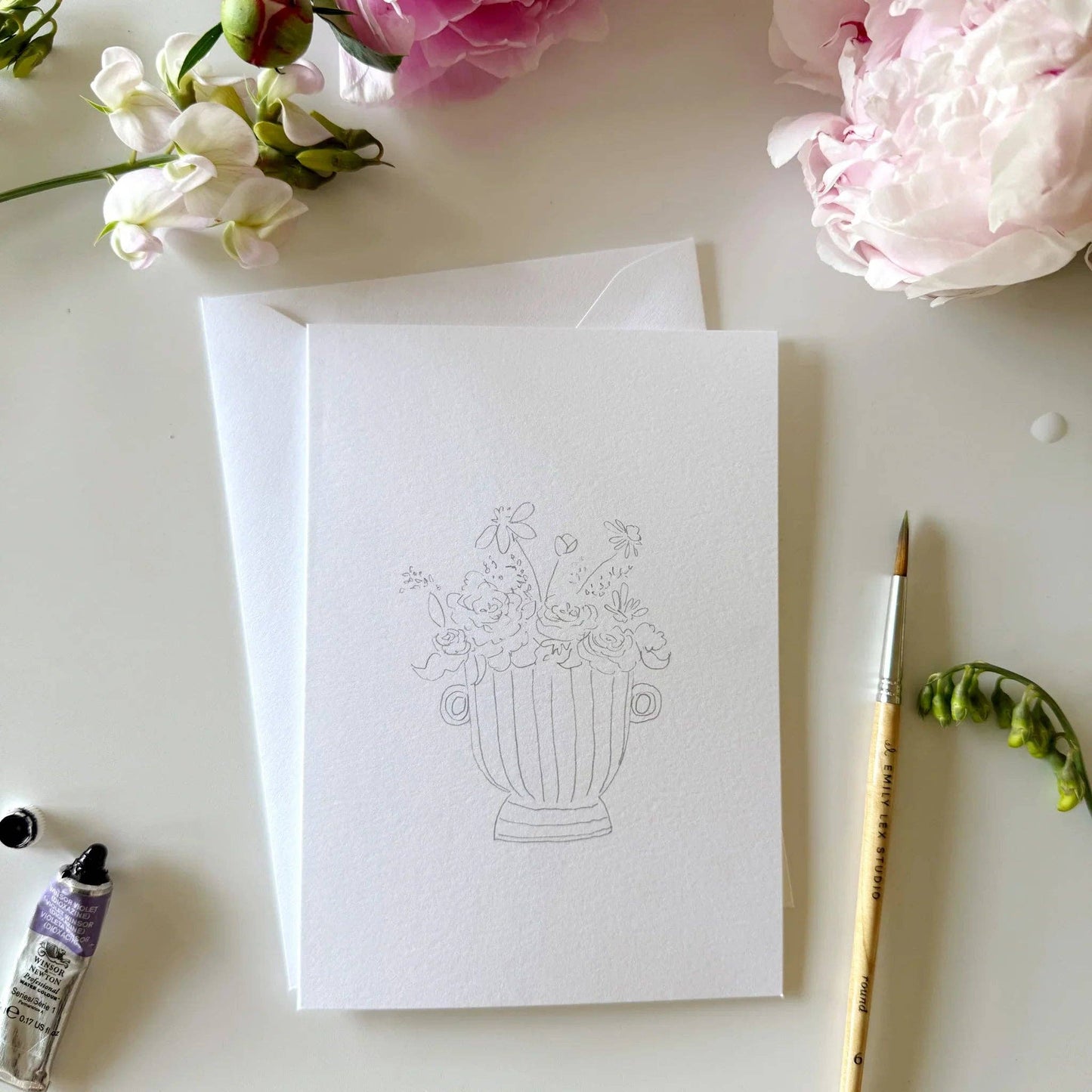 Bouquets Paintable Watercolour Notecard Set
