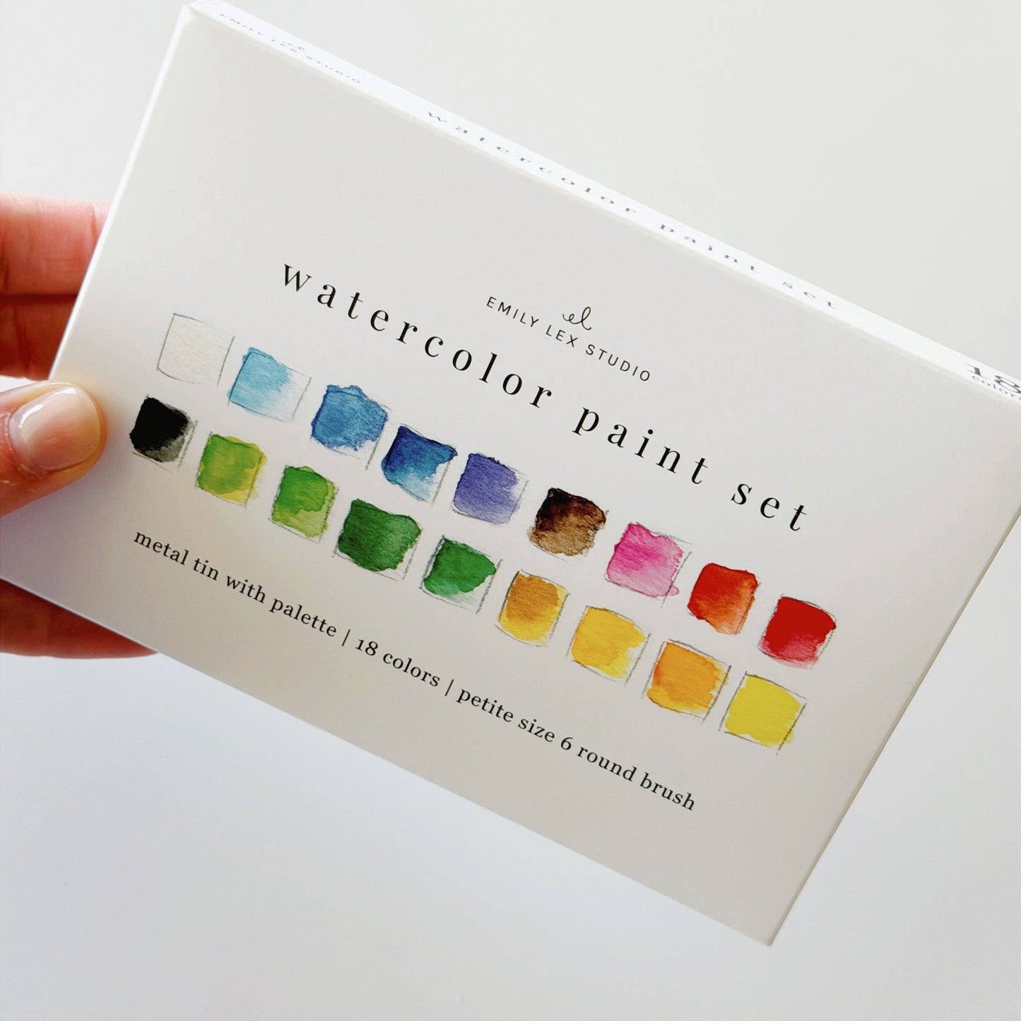 Watercolour paint set - 18 colours with brush