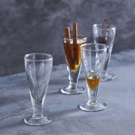 Pebbled Footed Aperitif Glasses