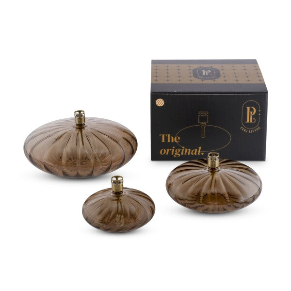 Elegant Champagne Disc Oil Lamp