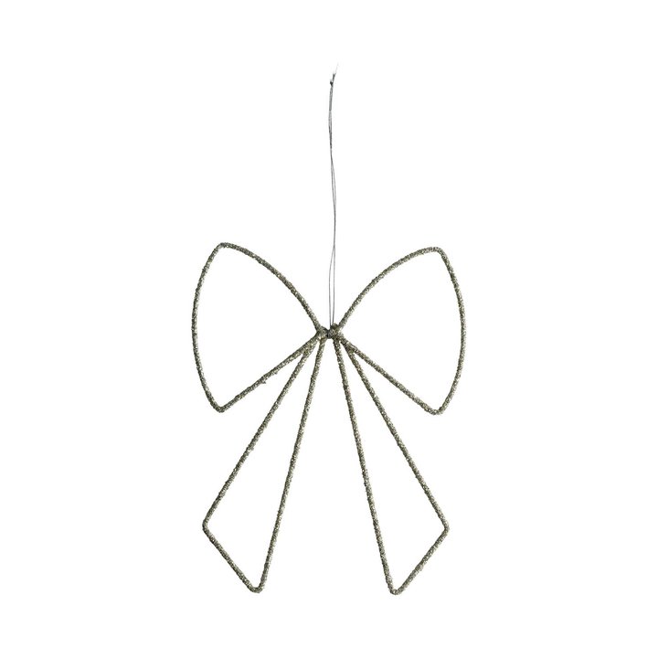 Silver Glitter Iron Bow