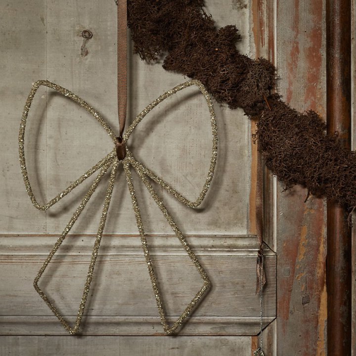 Silver Glitter Iron Bow