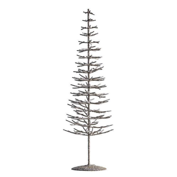Silver Glitter Iron Tree