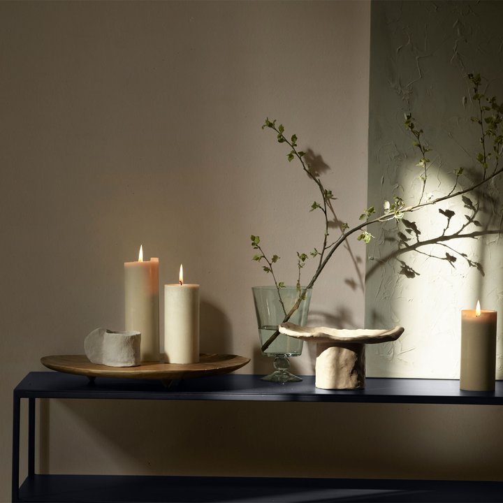 Sand pillar candle 20cm