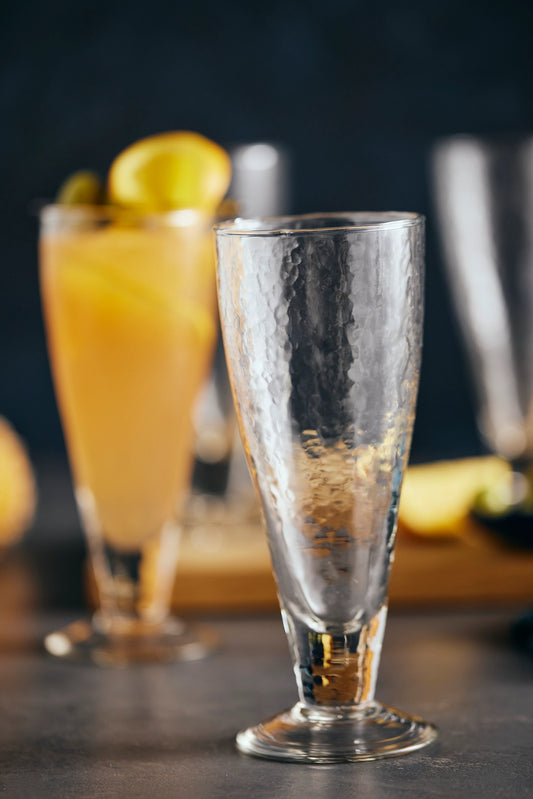 Pebbled Tulip Glass