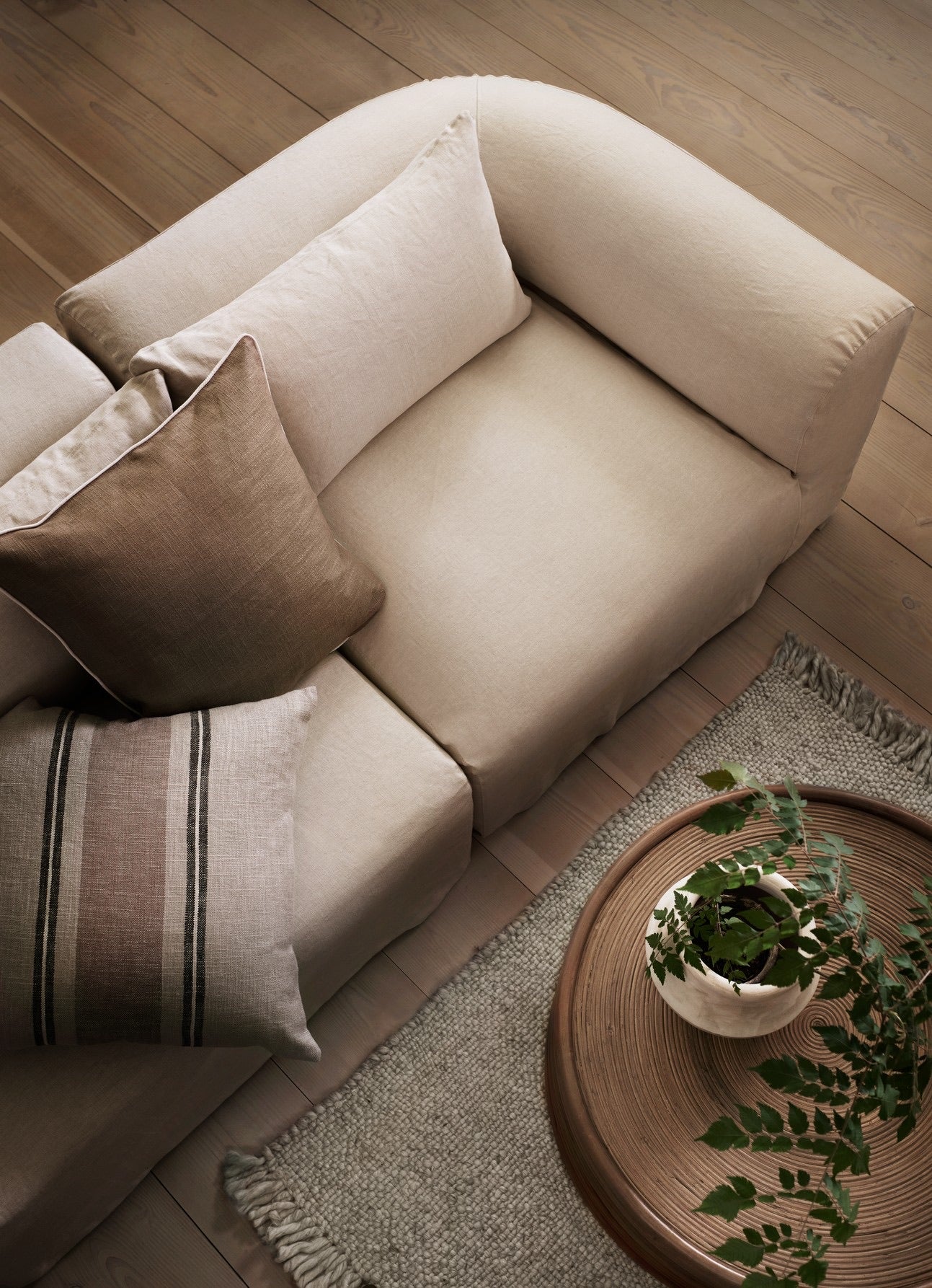 Sand Warm Wool Rug 4ft, by Tine K Home – view 1