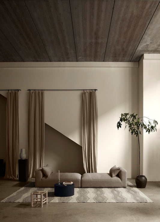 wool & jute wave rug