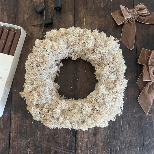 Cream Moss Wreath